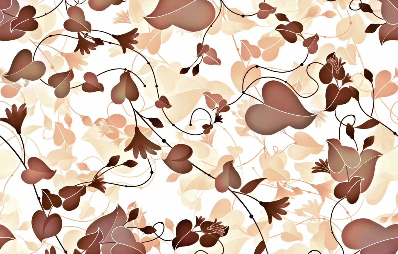 Фото обои листья, фон, pattern