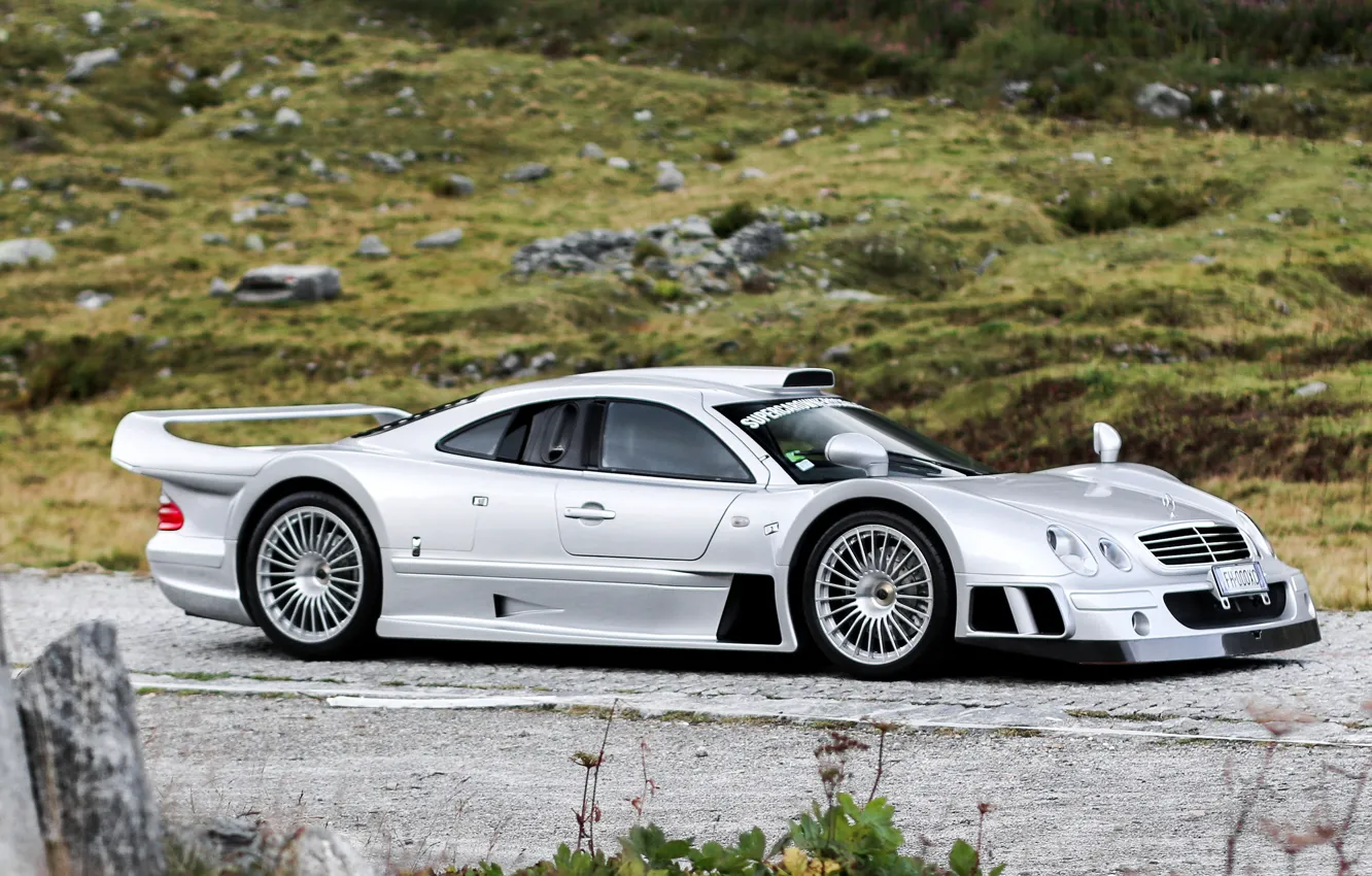 Фото обои Mercedes-Benz, Дорога, Камни, GTR, CLK, 1997, Sports car, Mercedes-Benz CLK GTR AMG Coupe