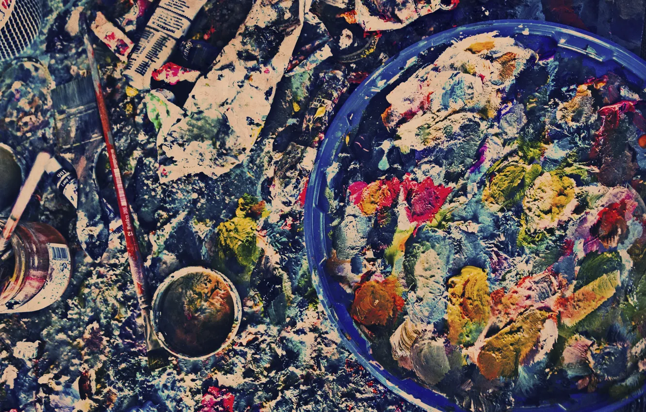 Фото обои краски, рисунок, рисование, гуашь