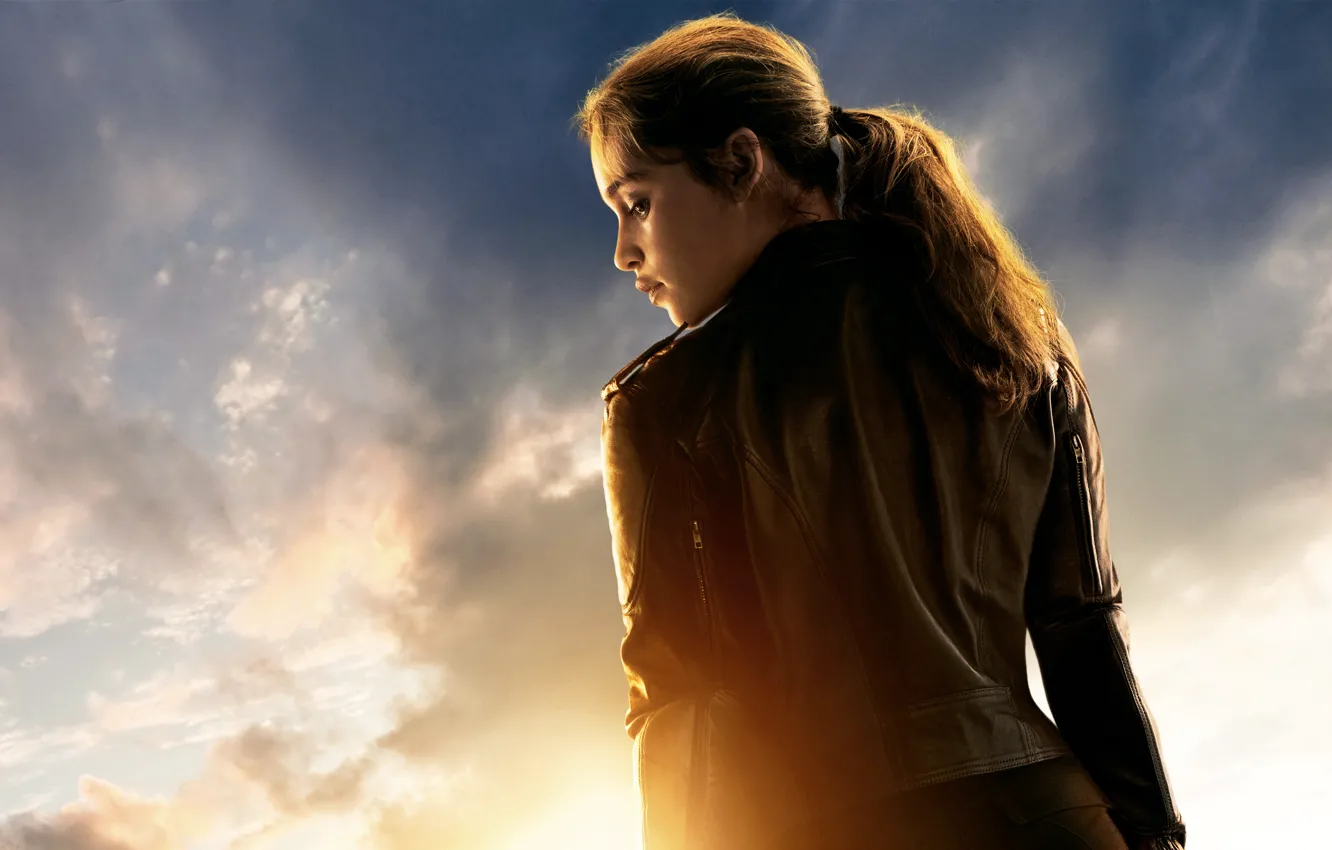Фото обои Emilia Clarke, Sarah Connor, Terminator 5, Terminator Genisys, Терминатор 5