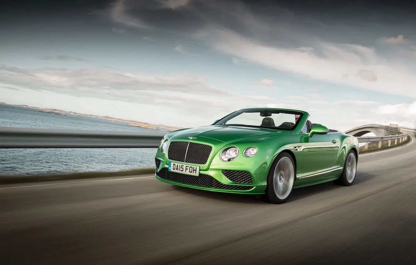 Фото обои зеленый, Bentley, Continental, кабриолет, Speed, бентли, континенталь, Convertible