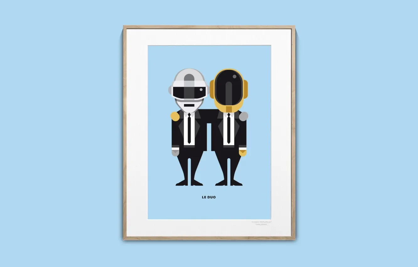 Фото обои Музыка, Рамка, Daft Punk, Thomas Bangalter, Дафт Панк, Маски, Bangalter, Guy Manuel de Homem Christo