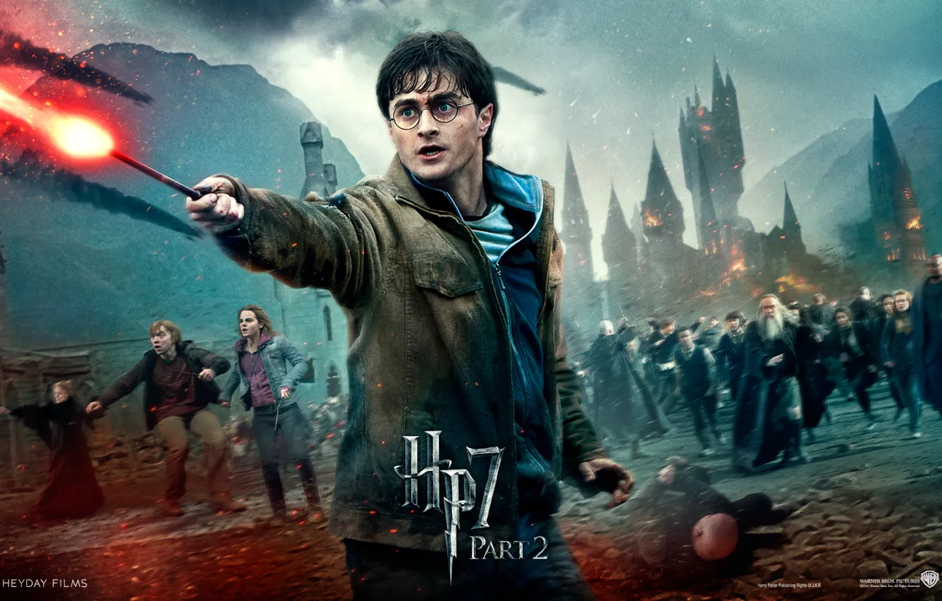 Фото обои Дэниэл Рэдклифф, Часть 2, Daniel Radcliffe, Harry Potter and the Deathly Hallows Part 2, Гарри …