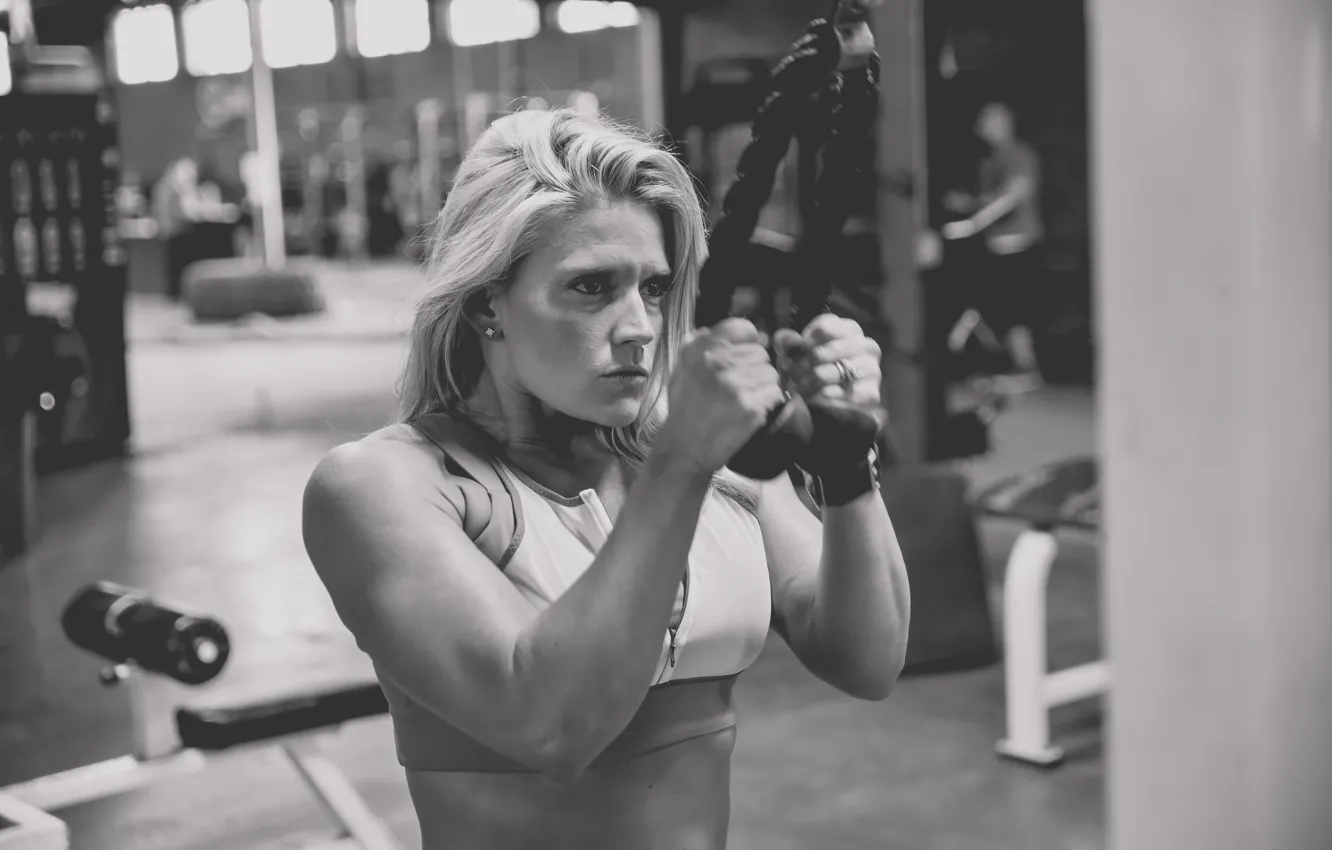 Фото обои blonde, workout, fitness, gym