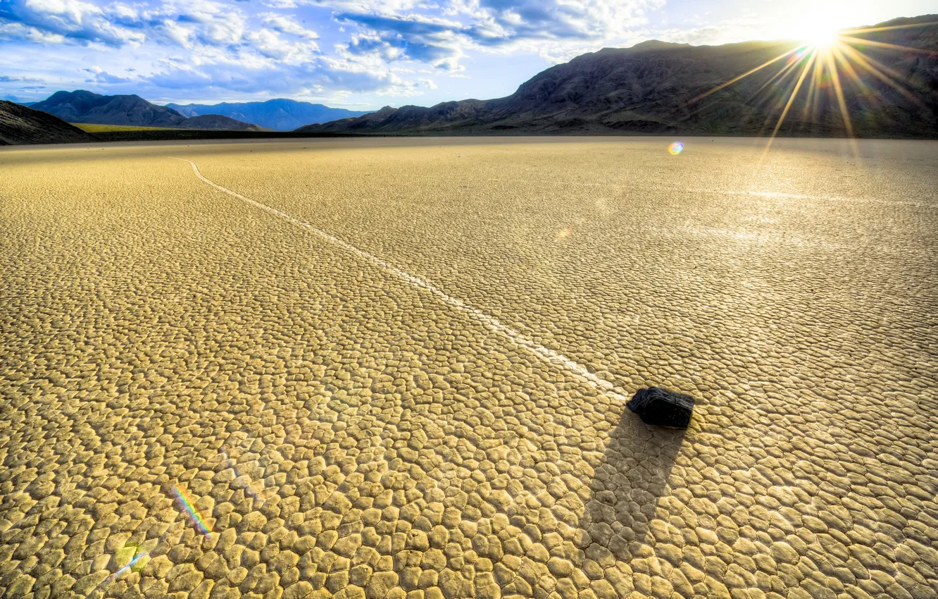 Фото обои Landscape, Death Valley, Final Playa Racetrack
