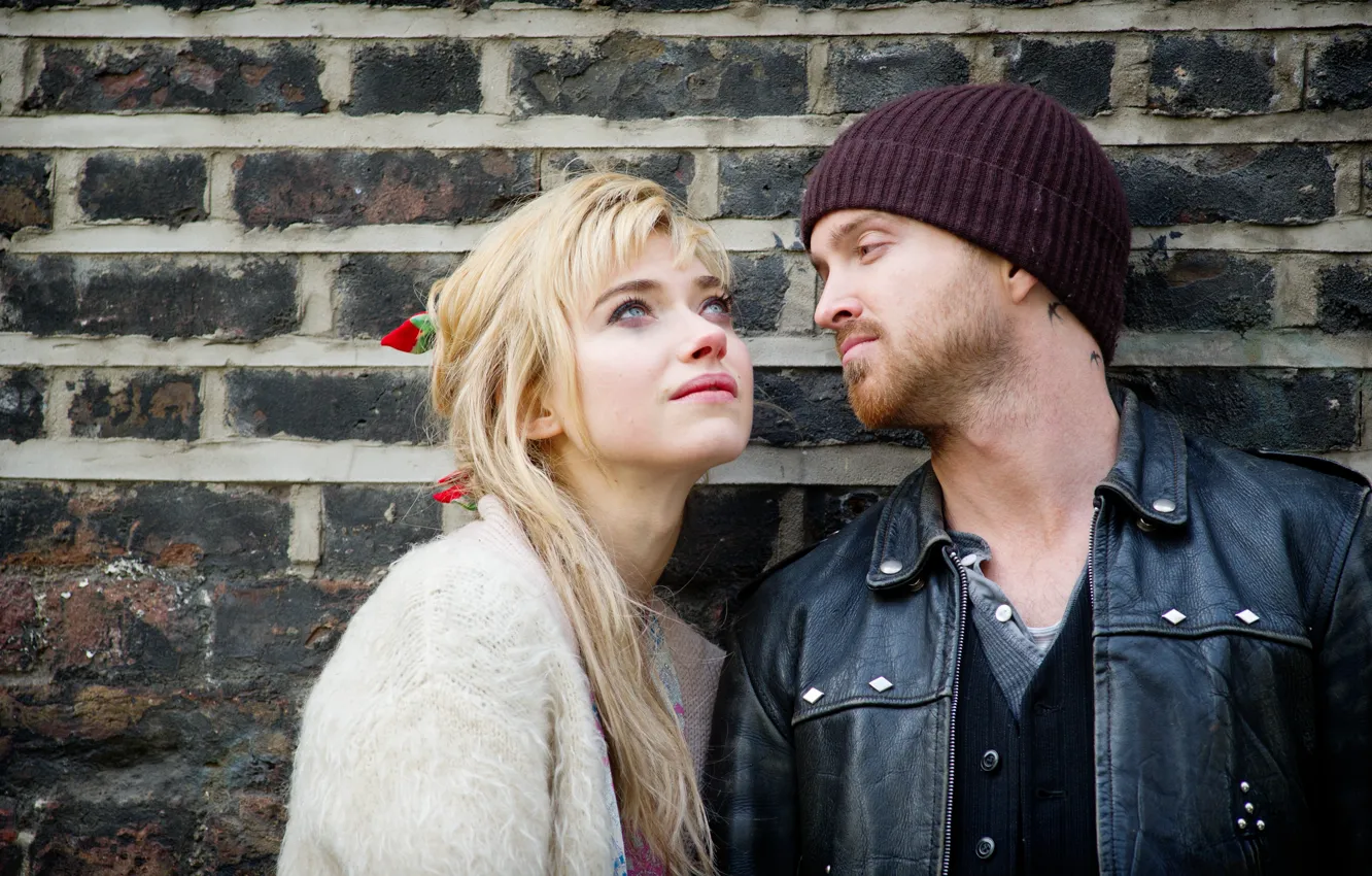 Фото обои фильм, Aaron Paul, Imogen Poots, A Long Way Down, долгое падение