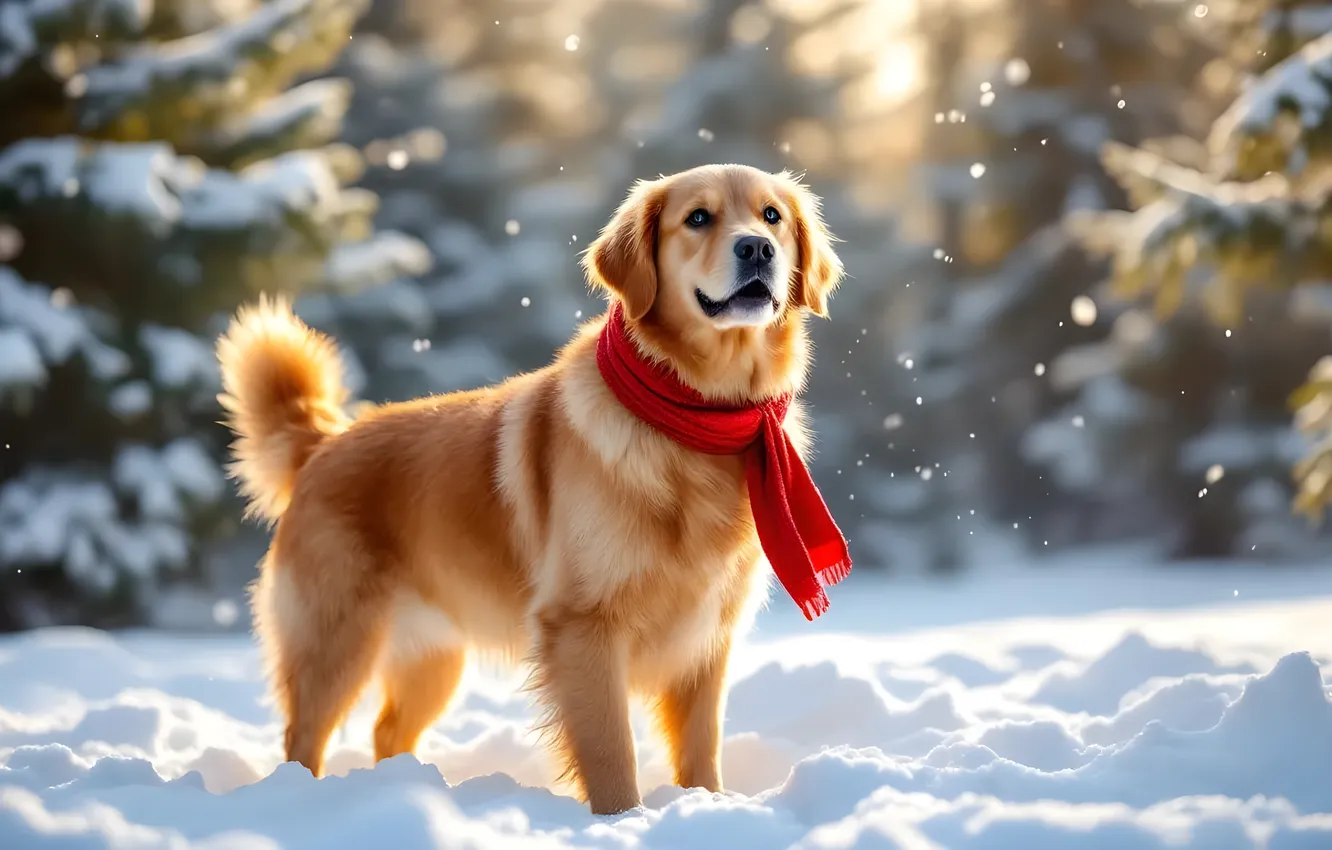 Фото обои зима, лес, взгляд, свет, снег, парк, поляна, новый год