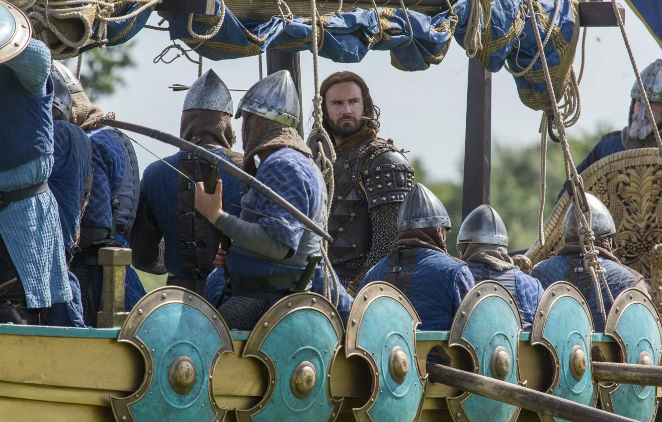 Фото обои корабль, солдаты, Vikings, Викинги, Clive Standen, Rollo