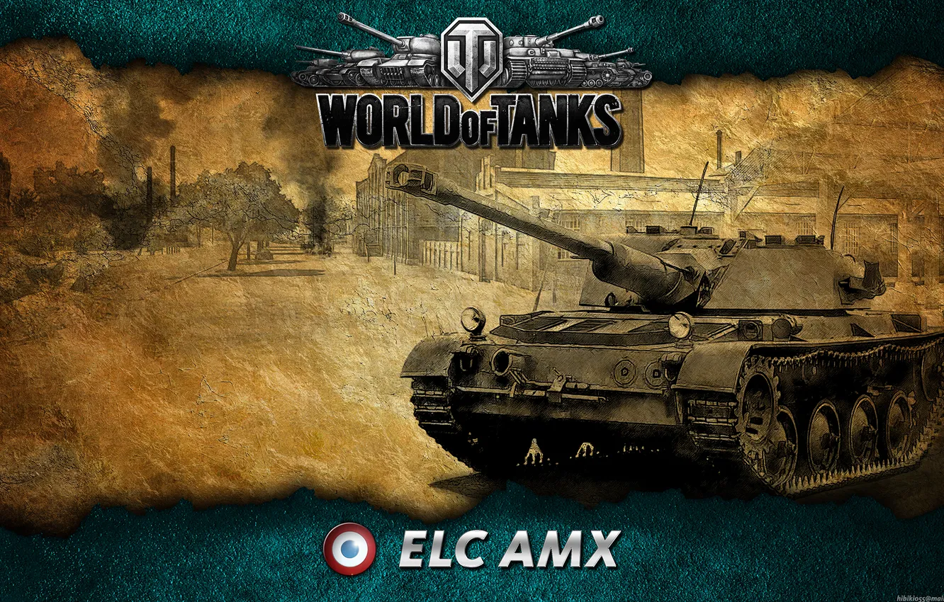 Фото обои Франция, танк, Ёлка, танки, WoT, World of Tanks, Elc Amx