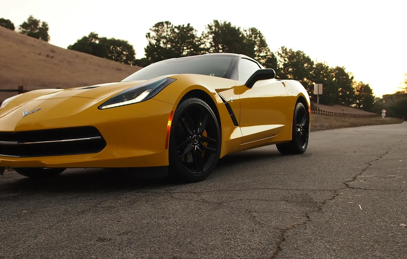 Фото обои Corvette, Chevrolet, Road, Z51, Singray