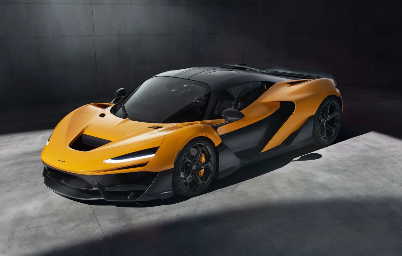 Фото обои McLaren, Orange, Front, Hypercar, McLaren W1