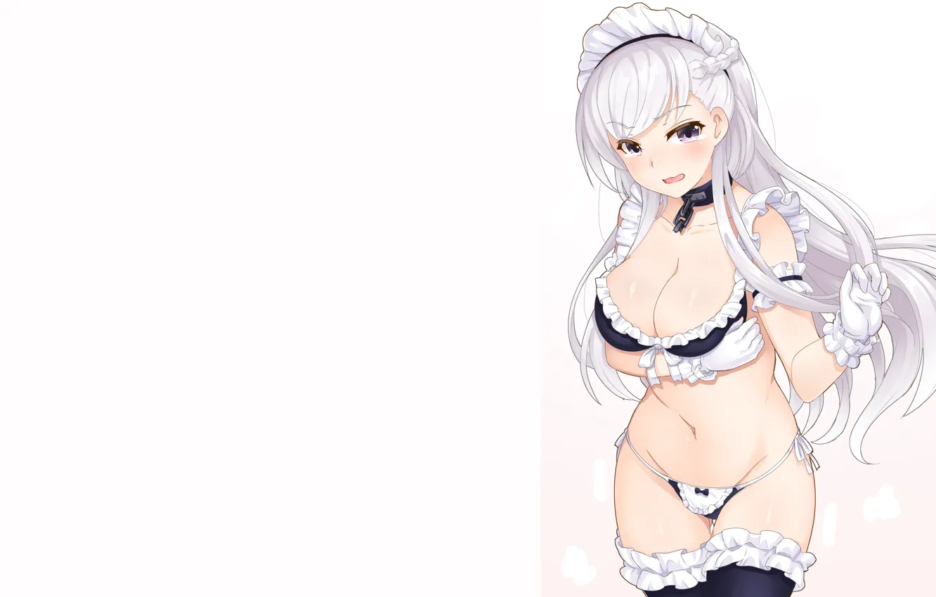 Фото обои girl, sexy, lingerie, pantsu, bra, cleavage, panties, thighhighs