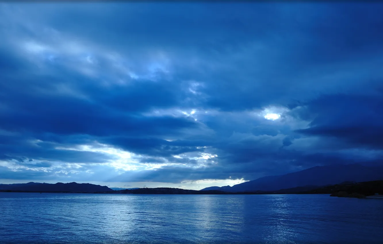 Фото обои море, синий, sea, sunset, blue, Корсика, corse, заход солнца