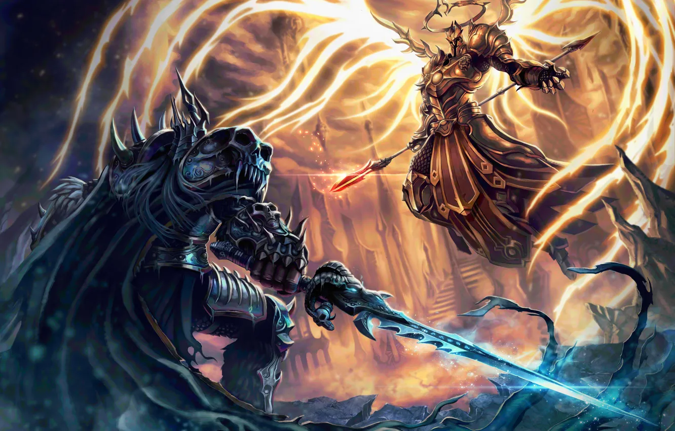 Фото обои blizzard, warcraft, arthas, lich king, fan art, Heroes of the Storm, imperius