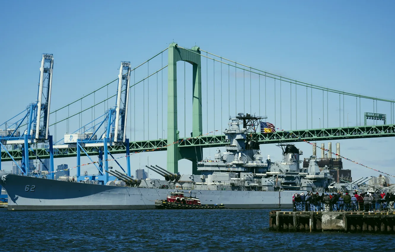 Фото обои линкор, ВМС США, USS Iowa, BB-61