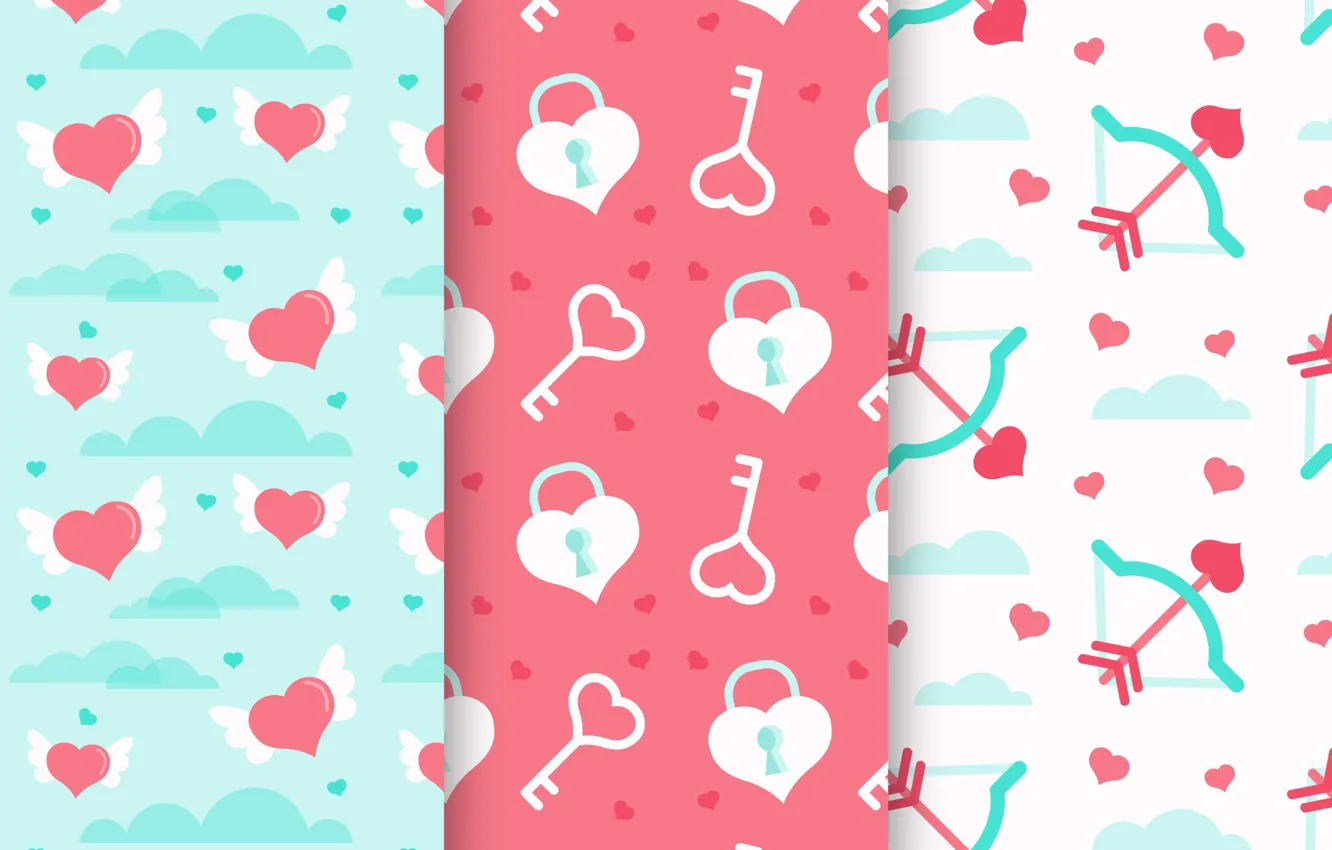 Фото обои фон, Love, текстура, сердечки, pattern, Heart