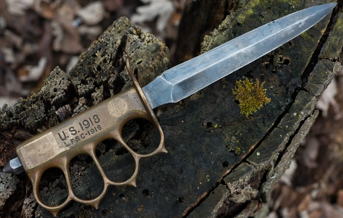 Фото обои 1918, штык, Армия США, Mark I, Trench Knife M