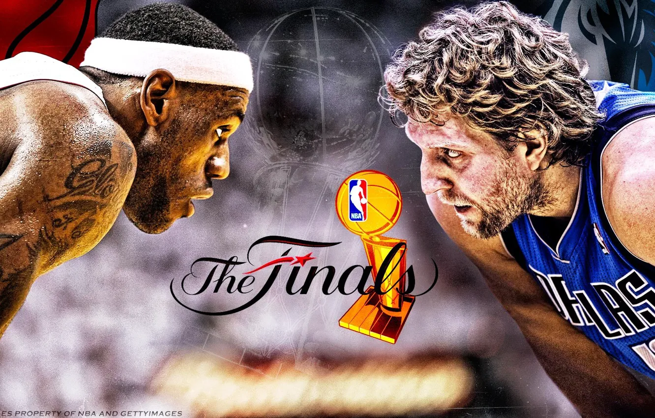 Фото обои Miami, basketball, 2011, James, nba, finals, Nowitzki, Dallas