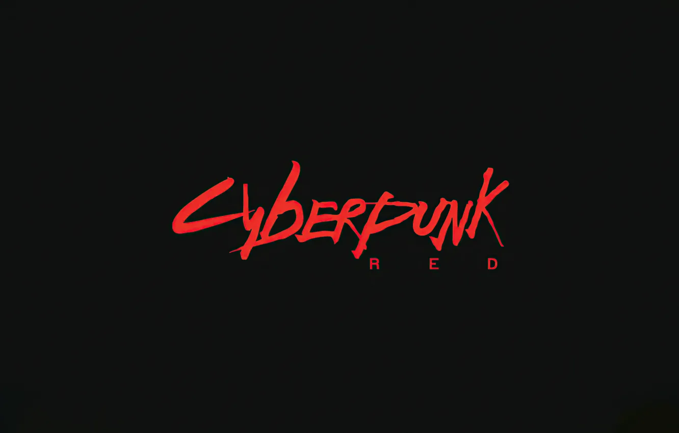 Фото обои игра, логотип, logo, Red, game, черный фон, постер, Cyberpunk 2077