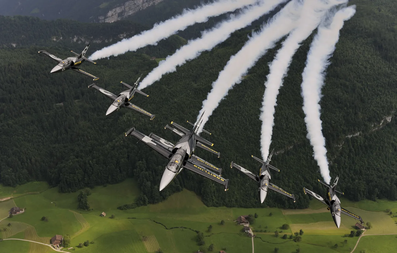 Фото обои самолет, Jet, Breitling, Breitling - Jet Team, L-39 Albatros
