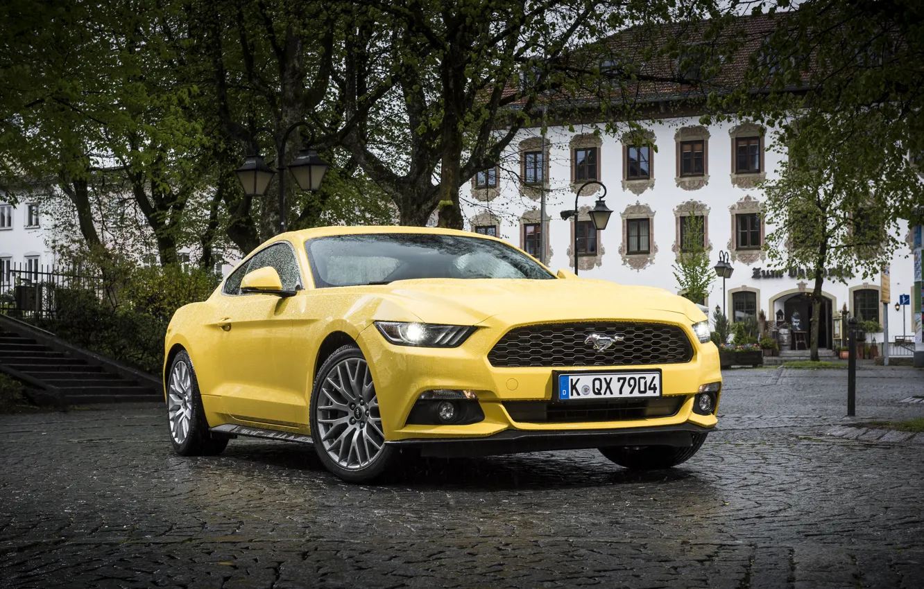 Фото обои купе, Mustang, Ford, мустанг, форд, 2015, EU-spec