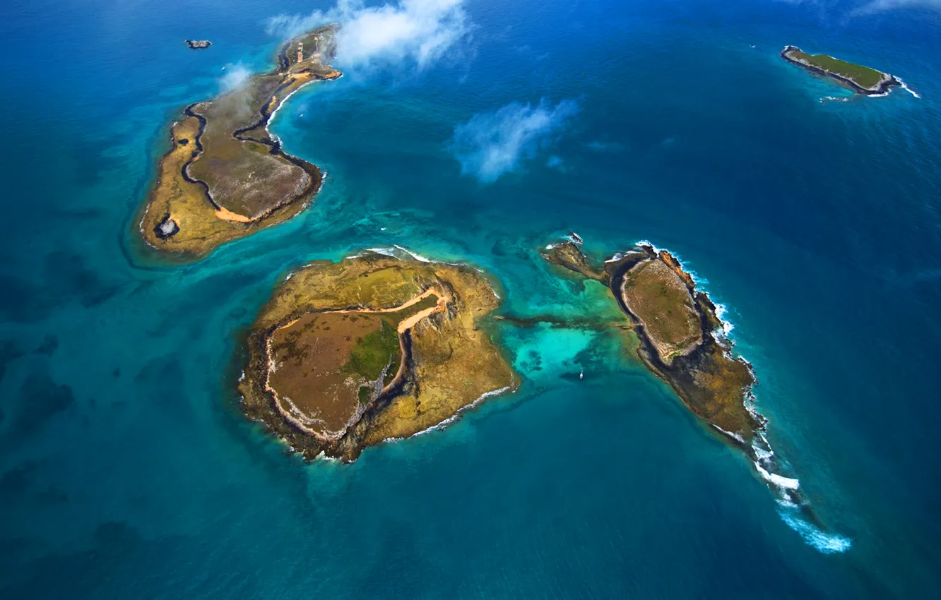 Фото обои море, океан, остров, Бразилия, Баия, архипелаг Аброльос