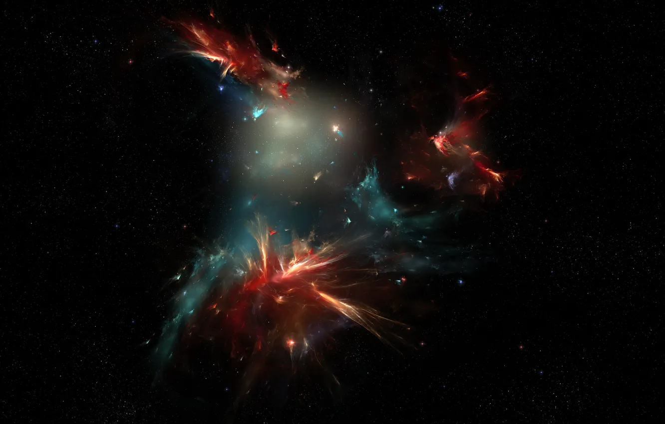 Фото обои космос, звезды, туманность, plasma storm