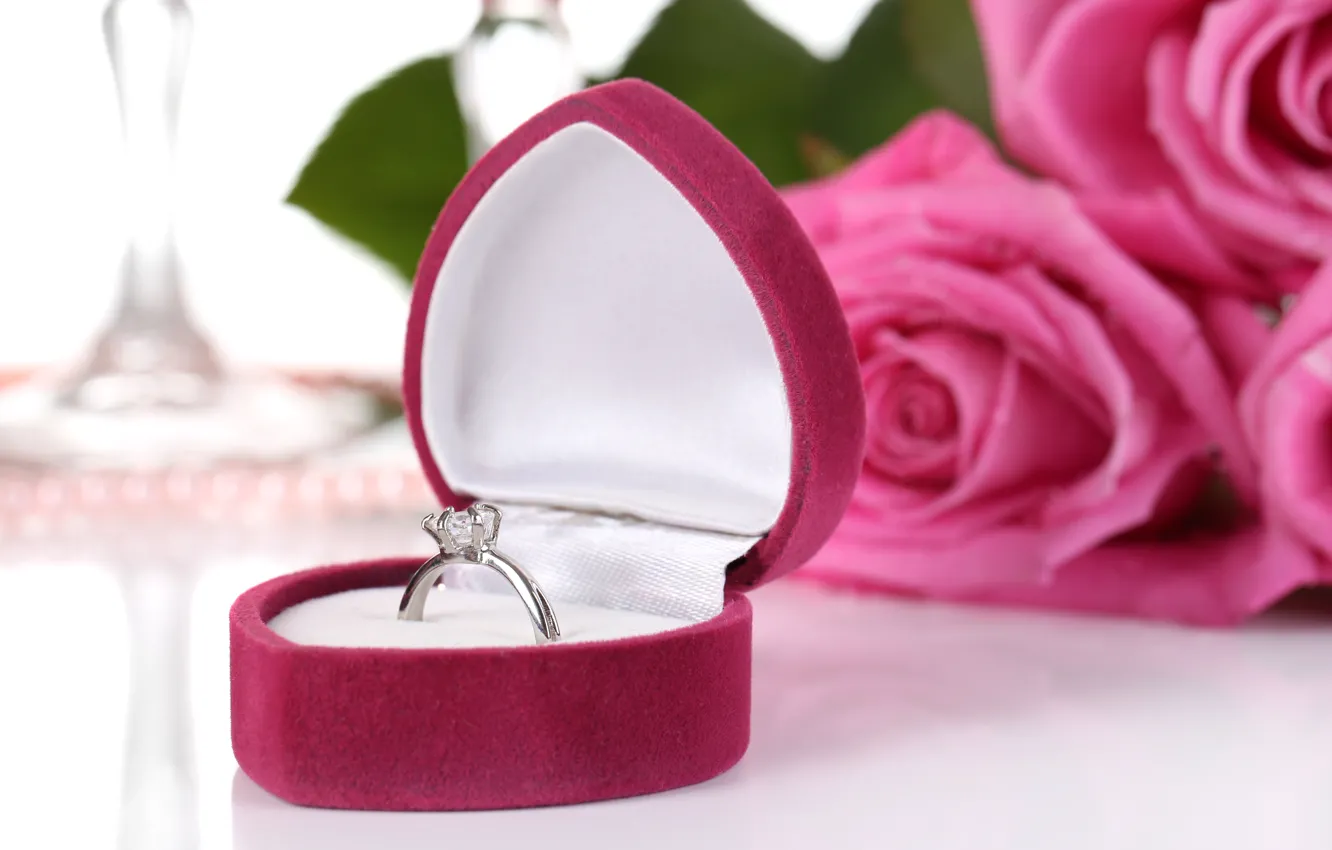 Фото обои цветы, сердце, кольцо, flowers, heart ring
