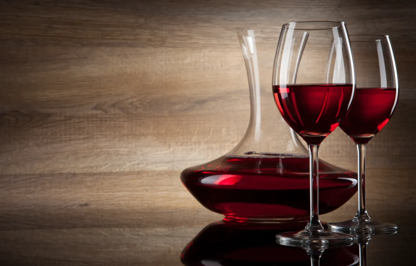Фото обои вино, красное, тень, бокалы, декантер