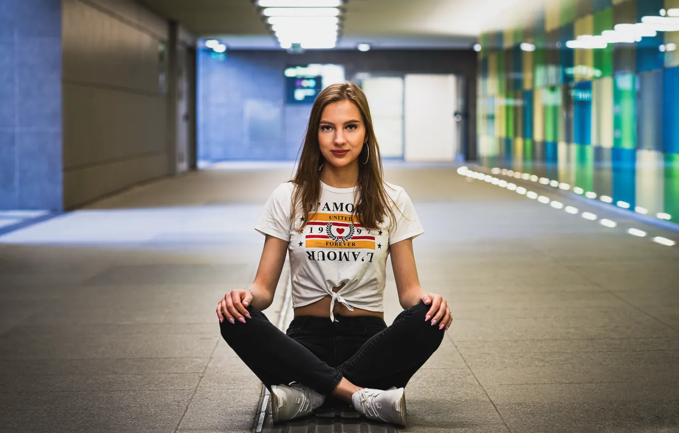 Фото обои девушка, поза, Weronika