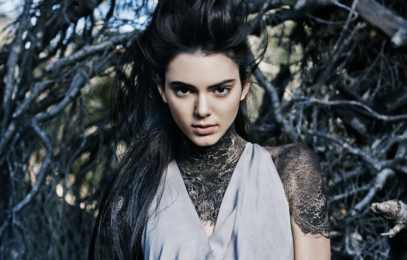 Фото обои взгляд, модель, Kendall Jenner