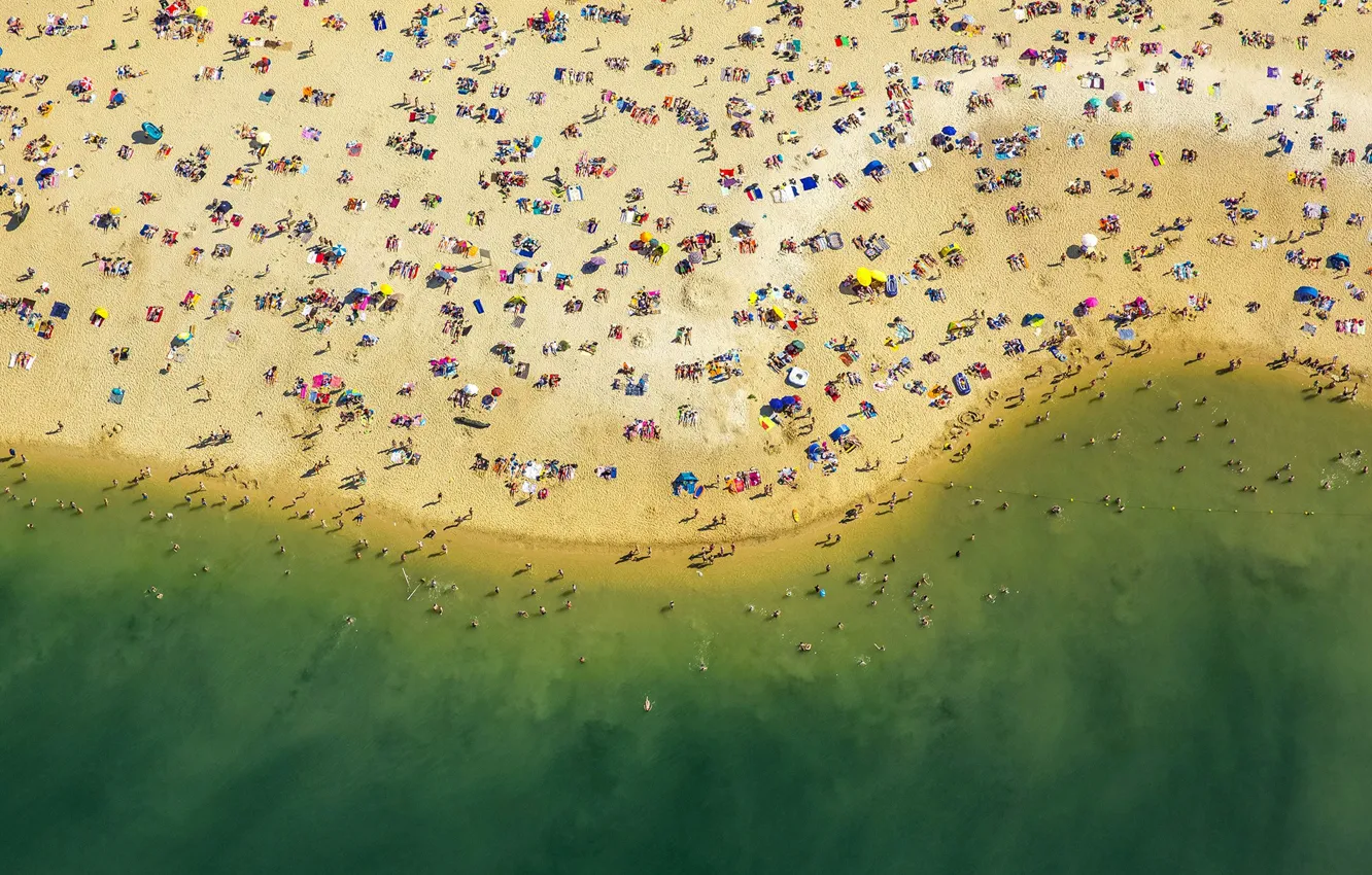 Фото обои пляж, люди, отдых, отпуск, Германия, Северный Рейн-Вестфалия, Гальтерн-ам-Зе