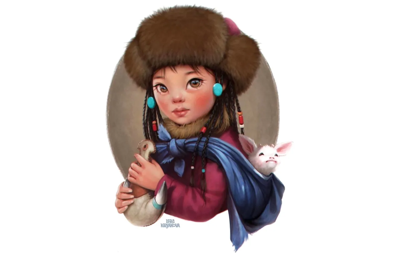 Фото обои Девушка, Мультяшка, Монголия, Лера Кирьякова