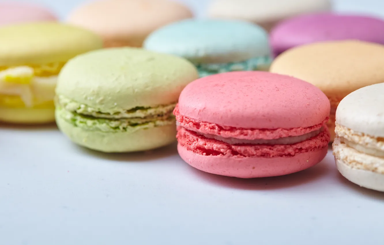 Фото обои colorful, десерт, сладкое, sweet, dessert, cookies, macaron, almond