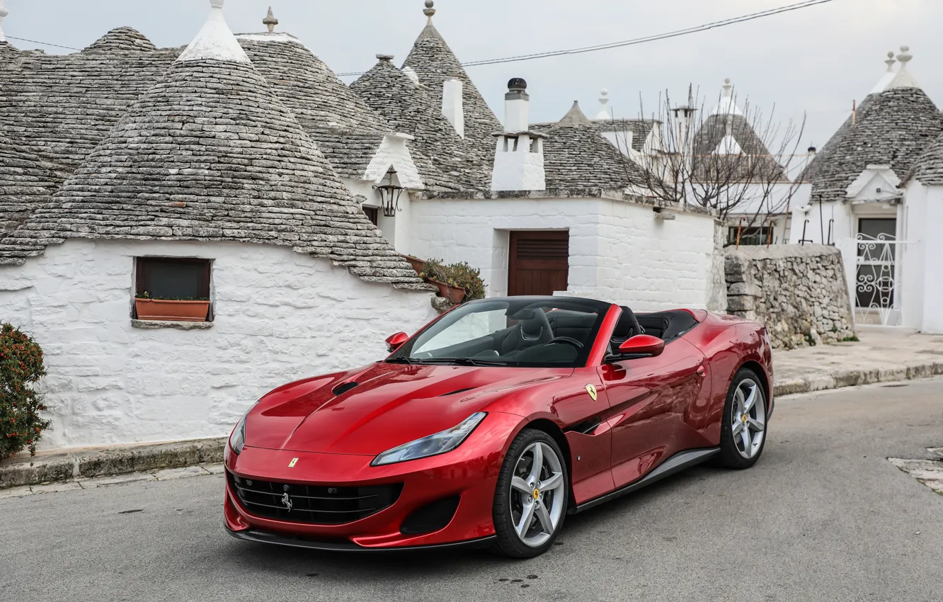 Фото обои Ferrari, кабриолет, Portofino