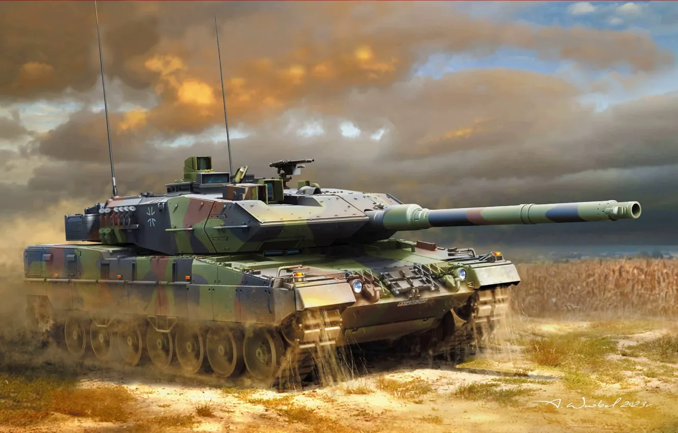 Фото обои Германия, Танк, Бундесвер, Leopard 2, Бронетехника, Leopard 2A7
