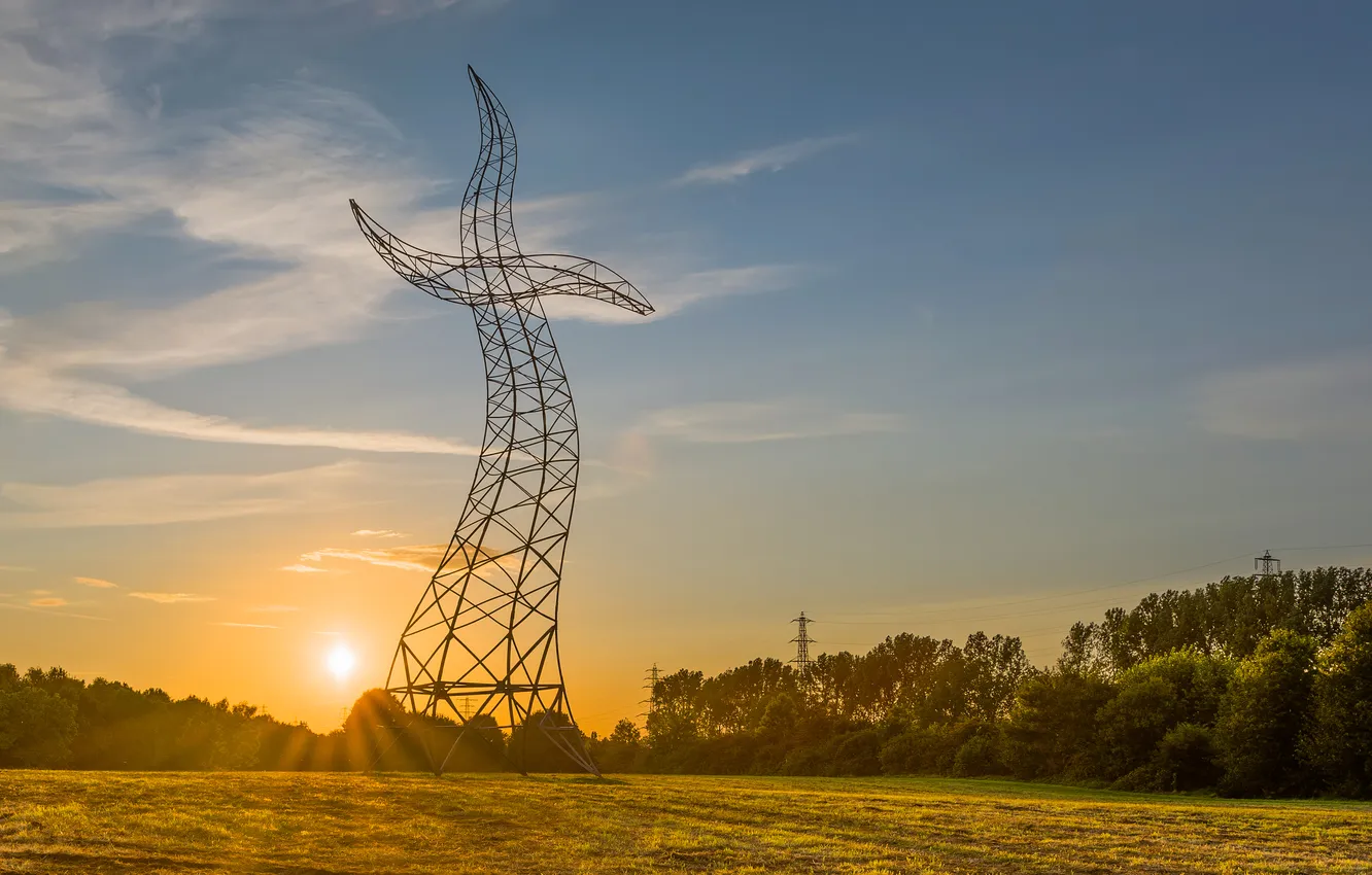 Фото обои вышка, dance, лэп, sculpture, electrique, pylone