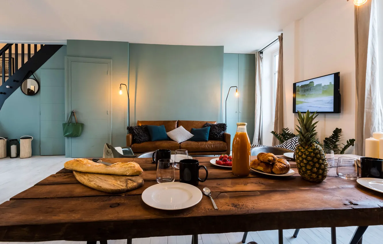 Фото обои интерьер, гостиная, столовая, Biarritz, Youcca Latelier