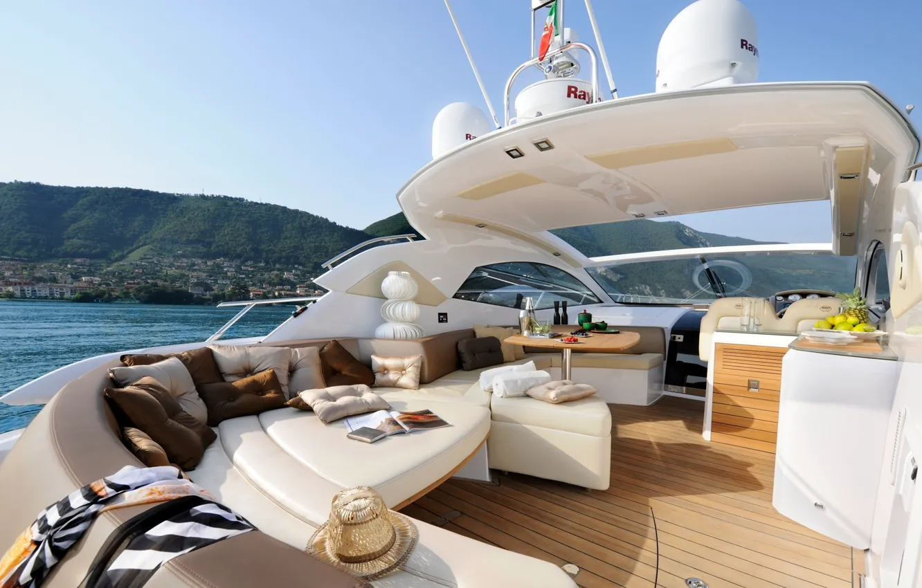 Фото обои дизайн, стиль, интерьер, яхта, палуба, люкс, кокпит, luxury motor yacht