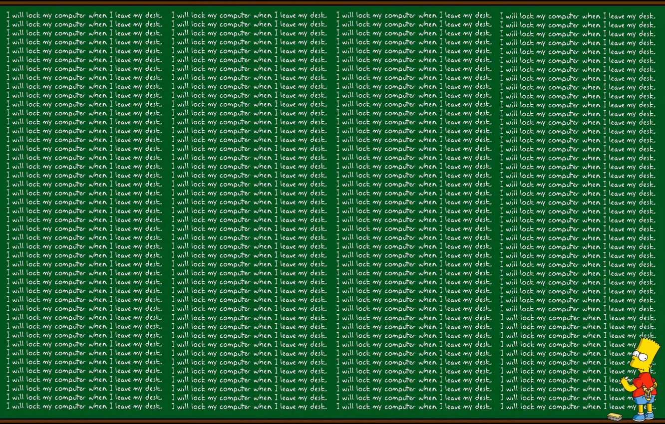Фото обои симпсоны, доска, мел