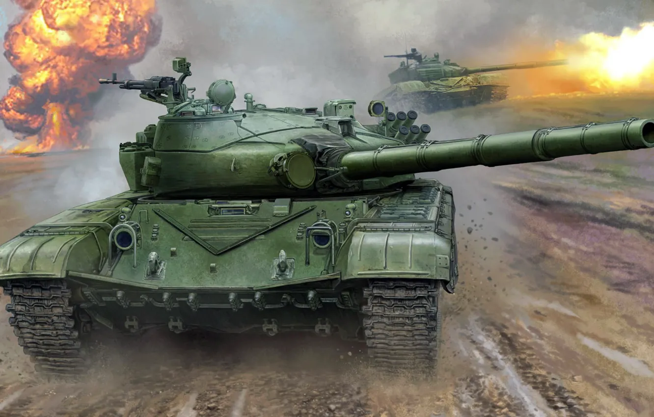Фото обои основной боевой танк СССР, Уралвагонзавод, T-72B