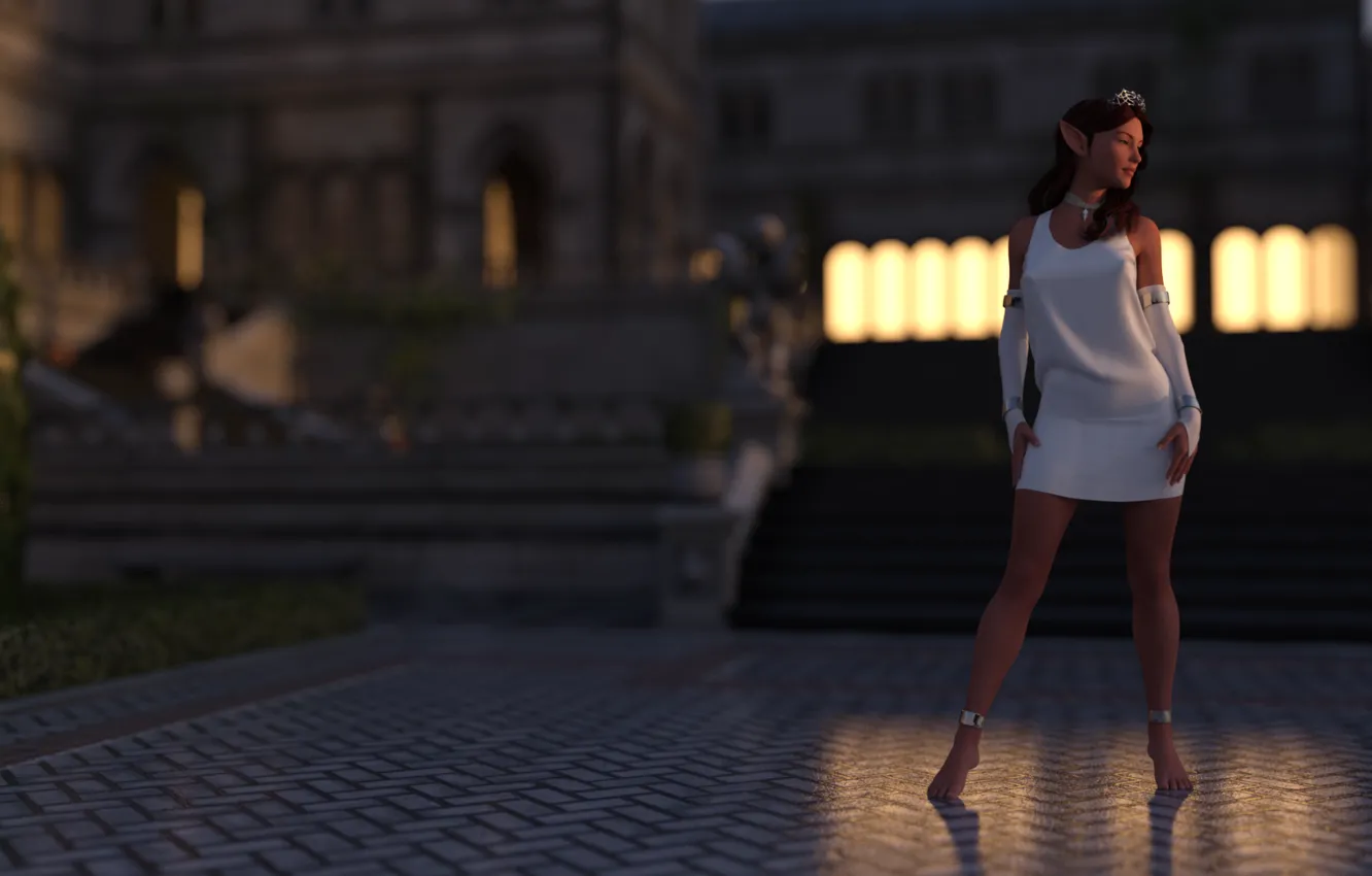 Фото обои Fantasy, Render, Elf