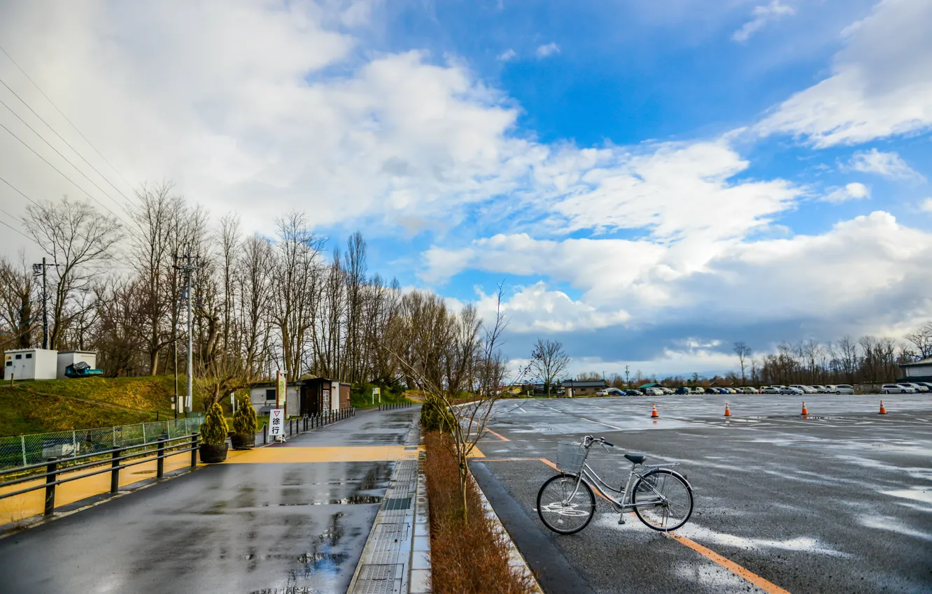 Фото обои велосипед, city, город, улица, Япония, Japan, bicycle, street