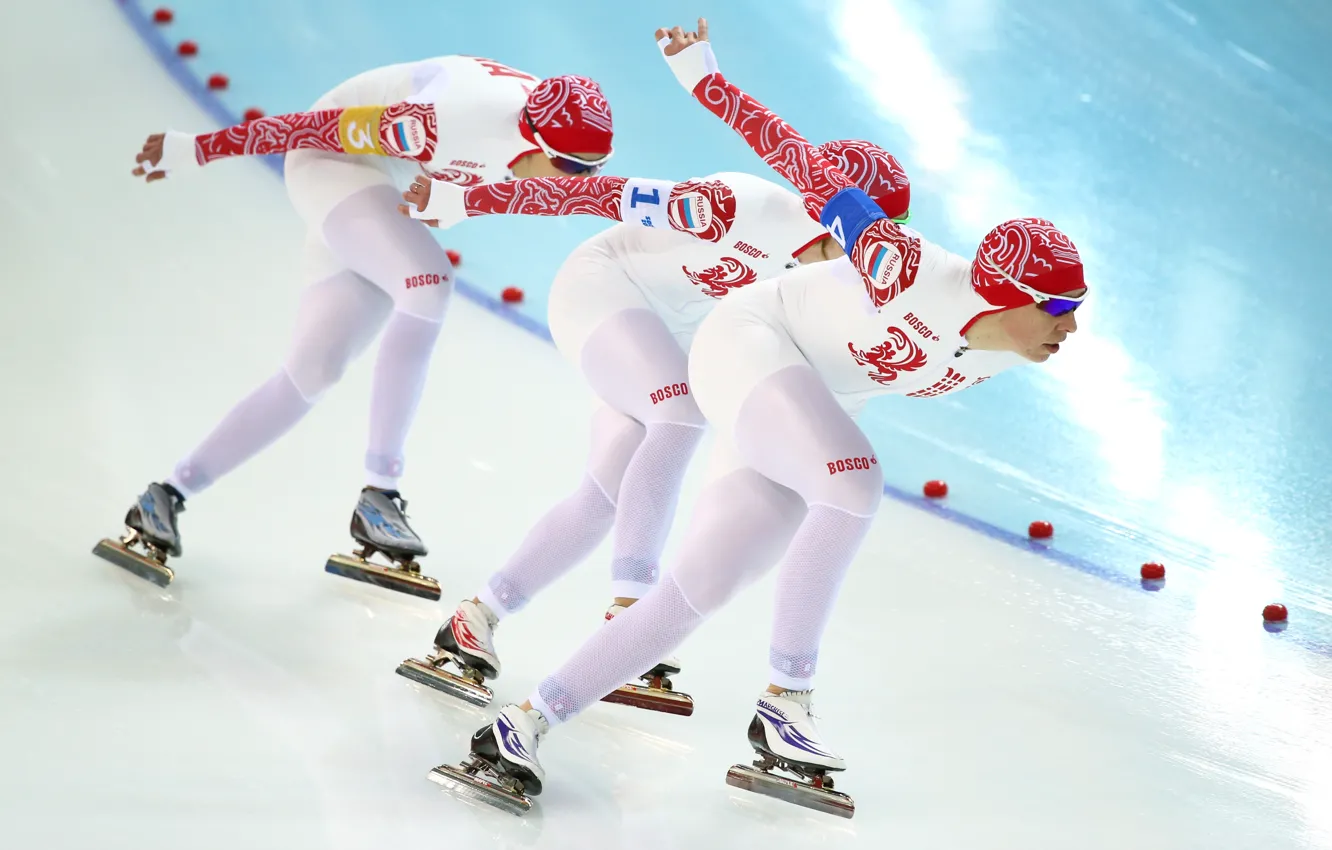 Фото обои женщины, скорость, лёд, Russia, РОССИЯ, Сочи 2014, XXII Зимние Олимпийские Игры, Sochi 2014