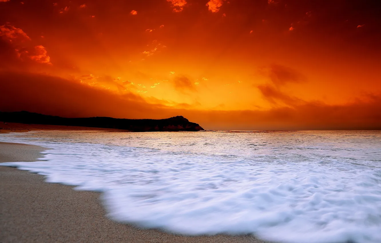 Фото обои море, пейзаж, закат, Monterey