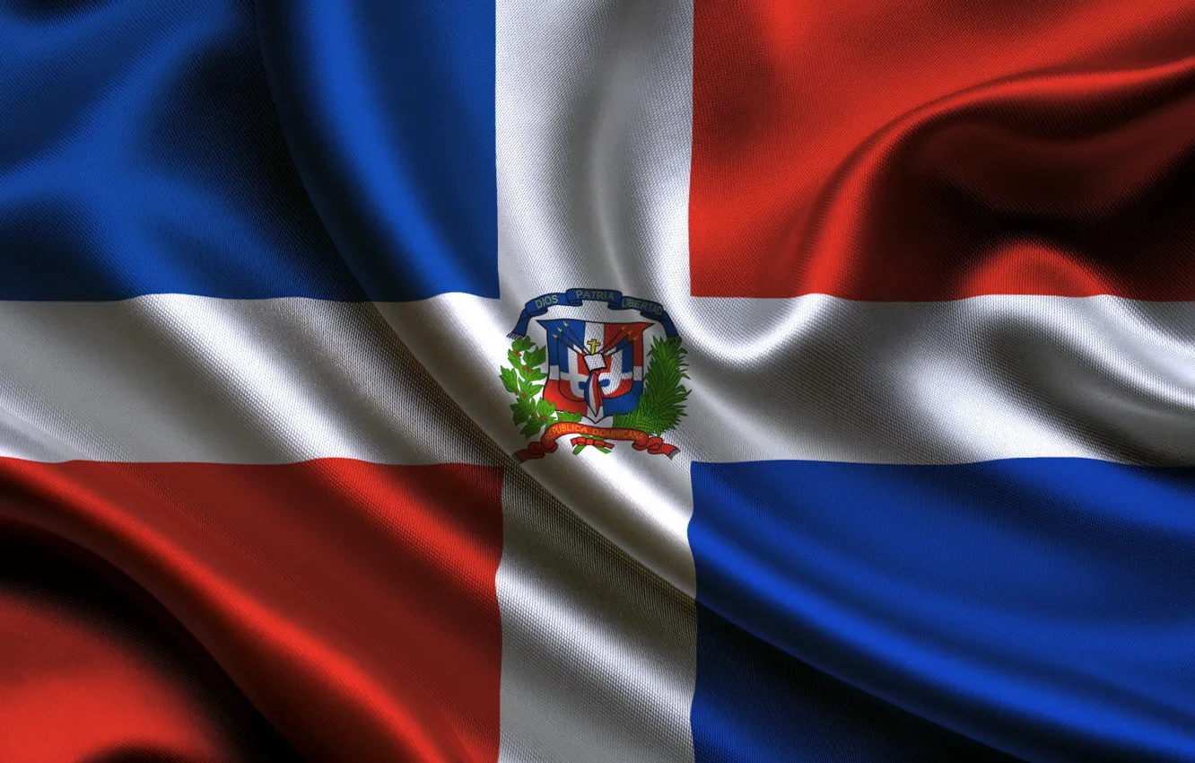Фото обои флаг, flag, республика, доминиканская, dominican republic