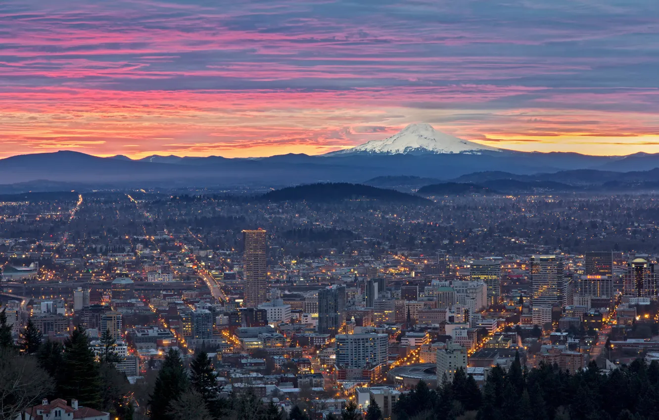 Фото обои восход, Oregon, Portland