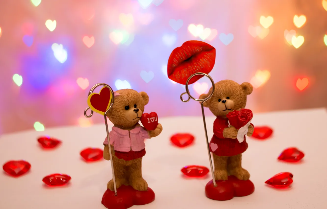 Фото обои любовь, праздник, игрушка, сердце, медведь, 14 февраля, valentine's day, День влюбленных