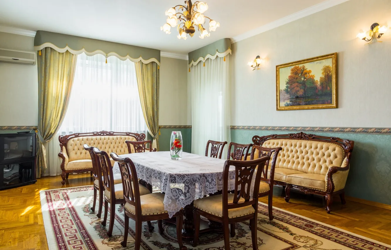Фото обои дизайн, стиль, комната, интерьер, столовая