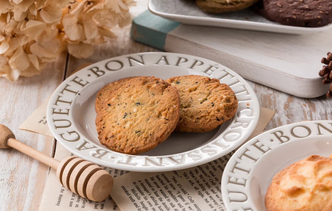 Фото обои печенье, тарелка, выпечка